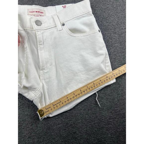 Lucky Brand Womens Shorts Size 27 White Denim Casual - Picture 6 of 9